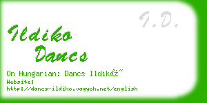 ildiko dancs business card